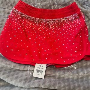 Red Rhinestone Miss America x Rebel Athletic Skirt